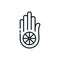 Jainism hand symbol vector design