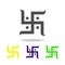 Jainism Hinduim Swastika sign multicolored icon. Detailed Jainism Hinduim Swastika icon can be used for web, logo, mobile app, UI,