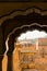 Jaipur Amber Fort view through window