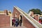 Jaipur, India - December 29, 2014: people visit Jantar Mantar observatory