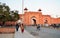 Jaipur, India - December 29, 2014: People visit Sanganeri Gate of Jaipur