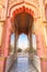 JAIPUR, INDIA - February 20 2020: The Patrika Gate, the ninth gate of Jaipur, the famous building landmark at Jawahar circle`s