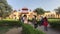 Jaipur, India - November 04, 2019: Jantar Mantar tourists walk around the territory of historical structures part 2