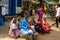 JAIPUR, INDIA - NOVEMBER 9, 2017: Group of unidentified indian women in street