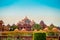 Jaipur, India - September 19, 2017: Beautiful view of Akshardham Temple in New Delhi, India. Akshardham complex is a