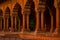 Jaipur, India - September 19, 2017: Muslim architecture detail of Diwan-i-Am, or Hall of Audience, inside the Red Fort