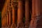 Jaipur, India - September 19, 2017: Muslim architecture detail of Diwan-i-Am, or Hall of Audience, inside the Red Fort