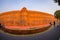 Jaipur, India - September 19, 2017: Muslim architecture detail of Diwan-i-Am, or Hall of Audience, inside the Red Fort