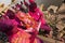 JAISALMER, INDIA - SEPTEMBER 8th: Devotees carying the statue of Lord Ganesha during Ganesha Chaturthi festival