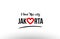 jakarta city name love heart visit tourism logo icon design