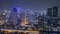 Jakarta cityscape with modern buildings at night