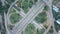 Jakarta, Indonesia - February 24, 2019 : Aerial view of Semanggi interchange with traffic jam along the Sudirman highway. Semanggi