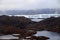 Jakobshavn Glacier also known as Ilulissat Glacier or Sermeq Kujalleq seen from an airplane