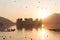 Jal Mahal, water palace in Jaipur, Rajasthan, India, sunrise view