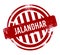 Jalandhar - Red grunge button, stamp