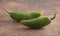 Jalapenos on a Rustic Wooden Table