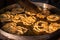 Jalebi Indian sweet dish being fried