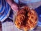 Jalebi is ready to eat.Plate filling Jalebi. jilapi is a Favorite fast food or Snack food in Bangladesh and India.It is made in a
