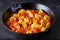 Jalfrezi chicken traditional Indian culture fried spicy meat and vegetables healthy food