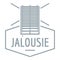 Jalousie logo, gray monochrome style