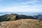 Jalovecka kopa, Raztoka and Trnac hill from hiking trail above Jalovecke sedlo pass in Zapadne Tatry mountains in Slovakia