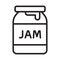 Jam, jar, food, berries fully editable vector icons