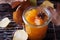 Jam with pumpkin in a glass jar