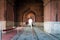 Jama Masjid in details. New Delhi. The prayer hall in the mosque.