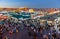 Jamaa el-Fna market square in Marrakesh, Morocco