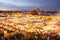 Jamaa el Fna market square in sunset, Marrakesh, Morocco, north Africa.