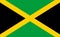 Jamaica flag. Official jamaica flag. Jamaican badge. Icon for welcome, travel and patriotism. Sign of dominican. Vector