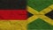 Jamaica and Germany Flags Together, Crumpled Paper Effect 3D Illustration