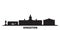 Jamaica, Kingston city skyline isolated vector illustration. Jamaica, Kingston travel black cityscape