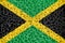 Jamaica national flag made of water drops. Background forecast season concept