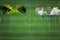 Jamaica vs Paraguay Soccer Match, national colors, national flags, soccer field, football game, Copy space