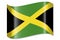 Jamaica - waving country flag, shadow