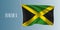 Jamaica waving flag vector illustration. Iconic design element