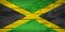 Jamaican flag painted on wooden boards