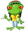 Jamaican Frog  Character Cartoon