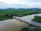 Jambatan Merdeka across the Sungai Muda River which is border