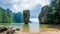 James Bond island limestone rock Khao Phing Kan island