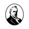 James Buchanan 15 U.S. President on a white background in eps10