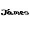 James male name street art design. Graffiti tag James. Vector art.