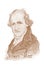 James Watt Engraving Style Sketch Portrait