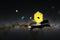 James Webb Space Telescope JWST with Earth and Moon - Closeup view 3d illustration