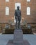 James William Fulbright statue in the courtyard of the Main on the University of Arkansas campus in Fayetteville.