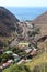 Jamestown wedged in between the walls of the James Valley on the island of St Helena in the Atlantic Ocean