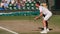 Jamie Murray playing the mixed doubles final on centre court, Wimbledon.