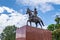 Jammu,India-April18th,2019:Beautifully sculptured horse riding statue of Maharaja Gulab Singh1792-1858.