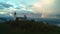 Jamnik, Slovenia - Panoramic view of rainbow over the church of St. Primoz